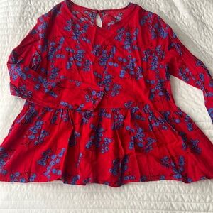 SheIn - Floral Peplum Top - Size 1X - Gorgeous Print!
